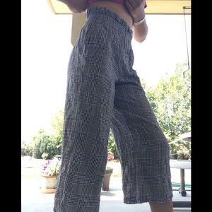 plaid flowy pants